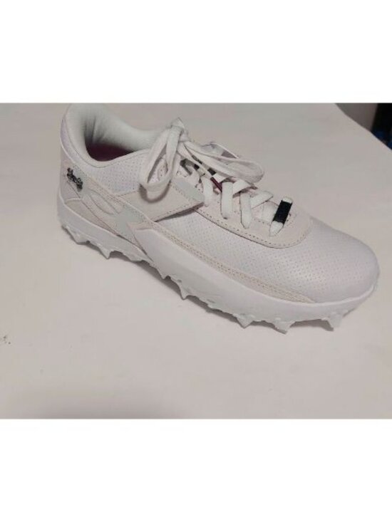 Under Armour Mens Size 8.5 UA Harper 10 Pro TPU Baseball Cleats White Halo Gray